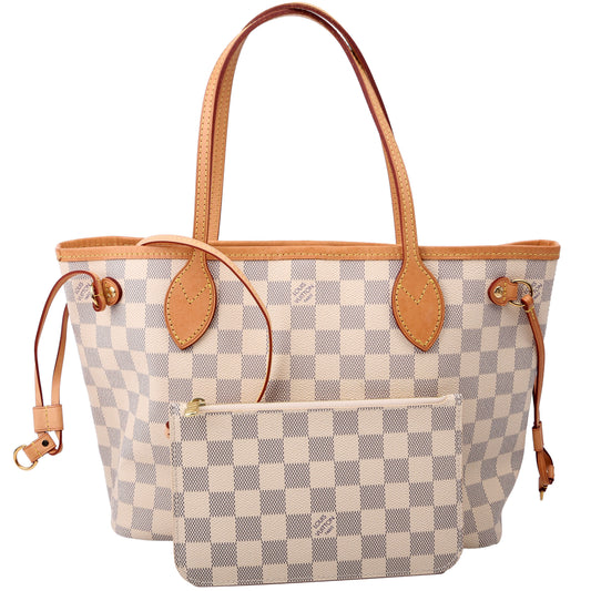 Louis Vuitton Neverfull with Wallet PM Damier Azur