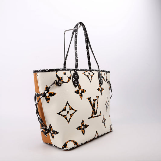 Louis Vuitton Neverfull With Wallet MM Jungle Black/Orange