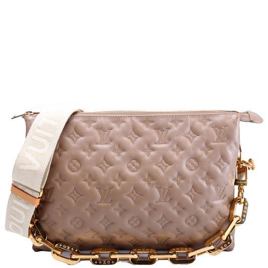 Louis Vuitton Coussin MM Lambksin Taupe
