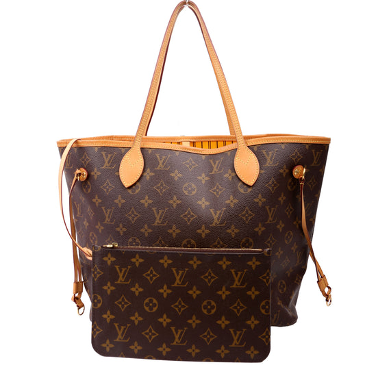 Louis Vuitton Neverfull With Wallet MM Monogram Yellow