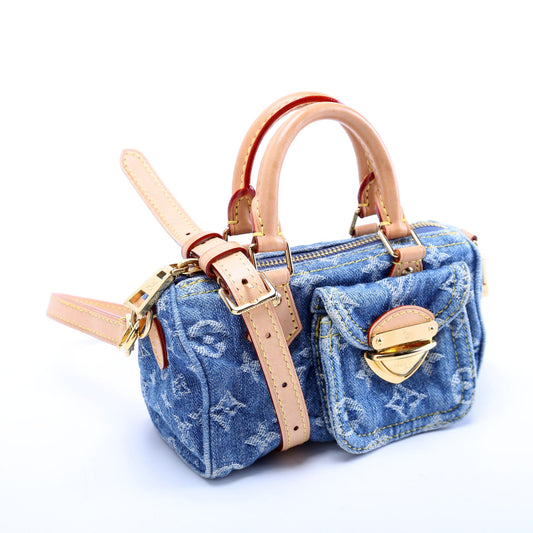 Louis Vuitton Nano Speedy Denim