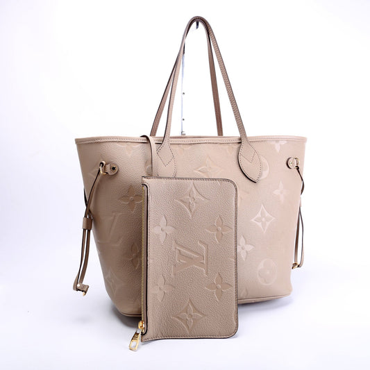 Louis Vuitton Neverfull With Wallet MM Empreinte Turtle Dove