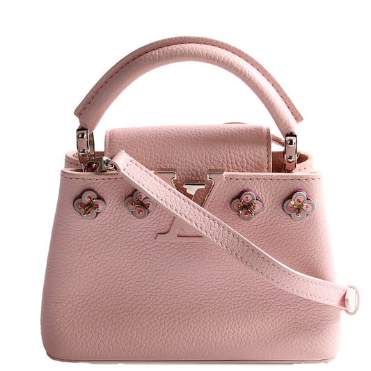 Louis Vuitton Capucines Mini Taurillon Flowers Pink