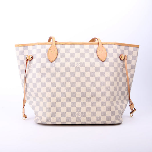 Louis Vuitton Neverfull with Wallet MM Damier Azur