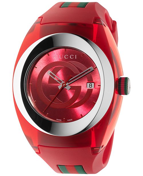 GUCCI SYNC RUBBER STRAP WATCH