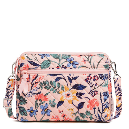 Triple Compartment Crossbody Bag