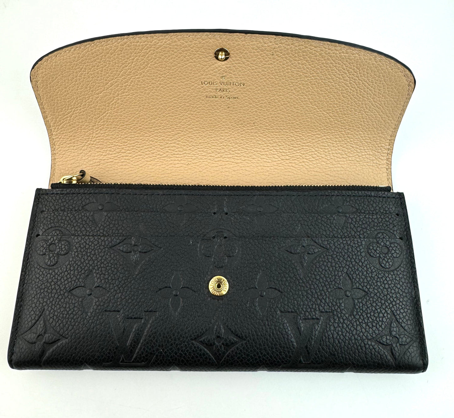 Louis Vuitton Emilie Wallet in Empriente Black