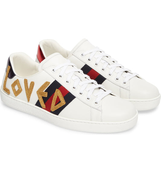 GUCCI WOMEN’S ACE EMBROIDERED SNEAKER SIZE 39.5