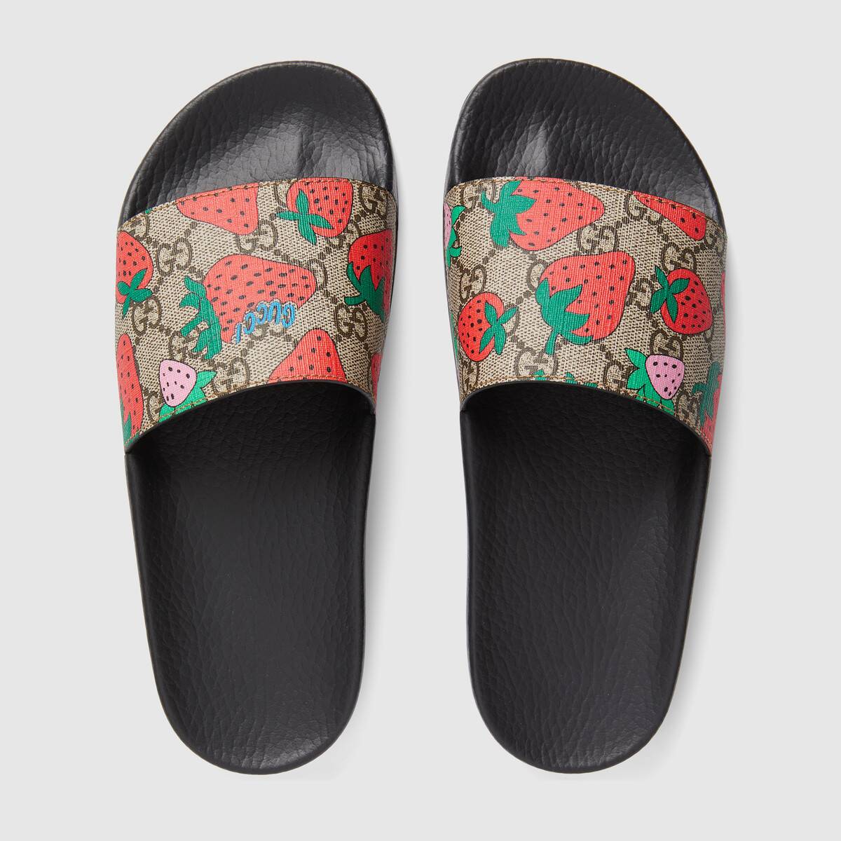 GUCCI GG STRAWBERRY SLIDES