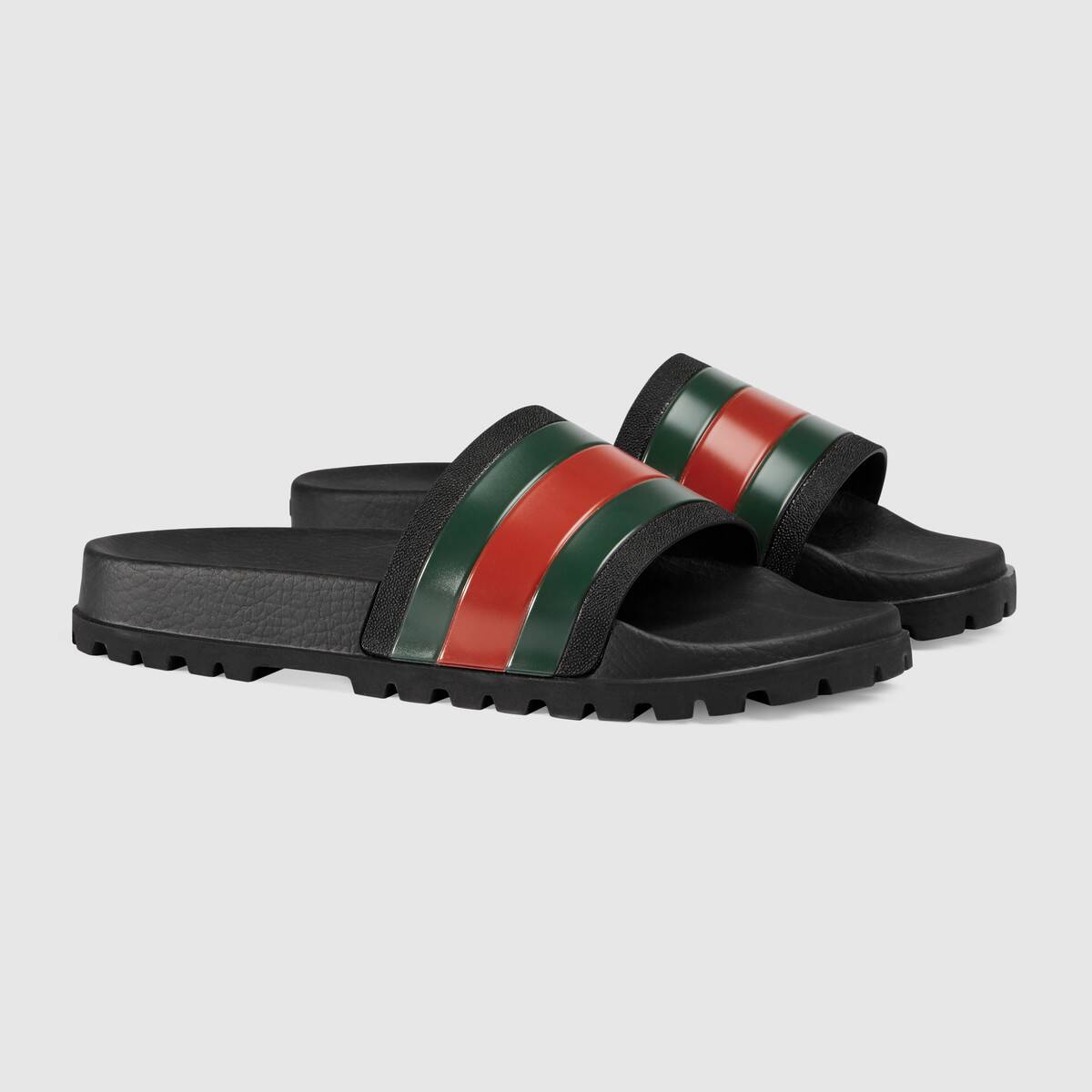 GUCCI WEB SLIDE SANDAL SIZE 7