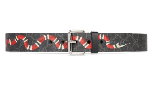 GUCCI GG SUPREME BELT WITH KINGSNAKE PRINT SIZE 95/38