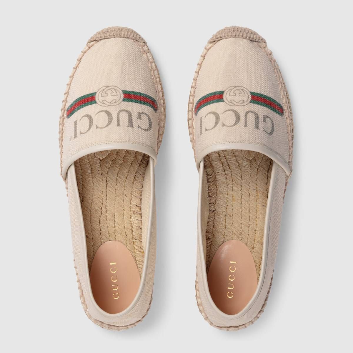 GUCCI LOGO CANVAS ESPADRILLES