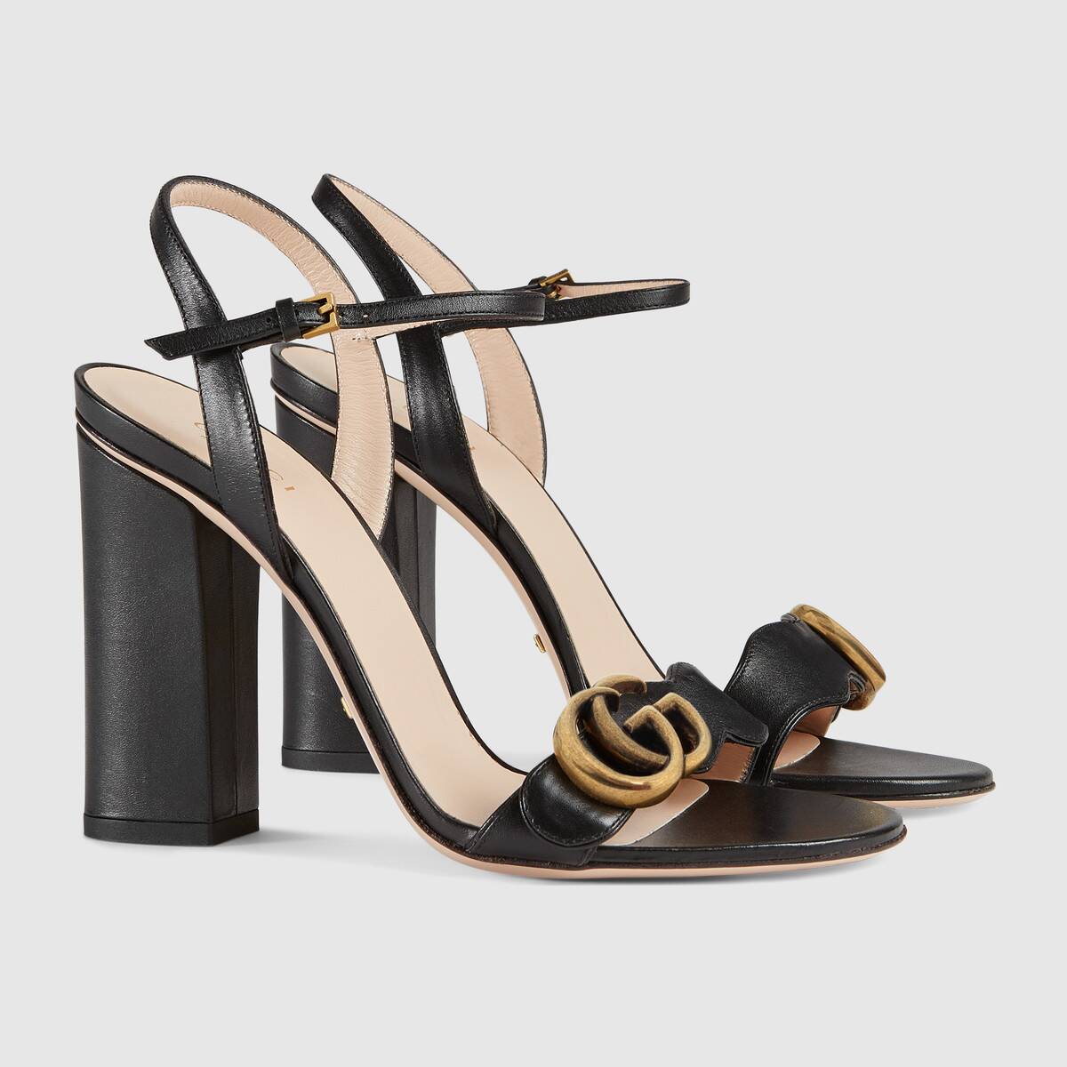 GUCCI LEATHER MARMONT SANDALS