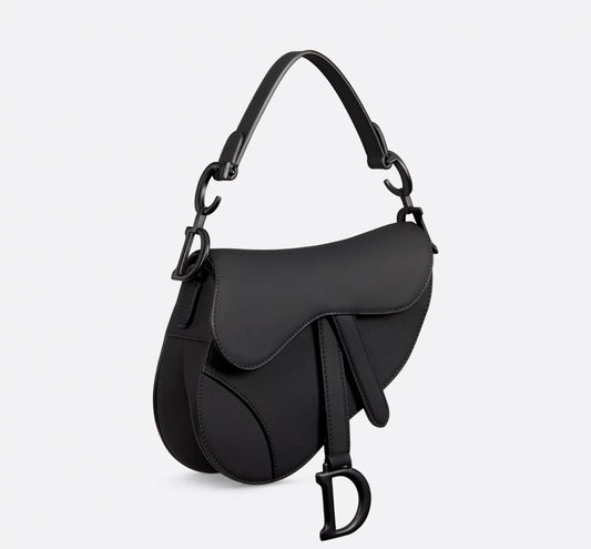 Dior Ultra Matte Mini Saddle Black Ultramatte CalfskinBag