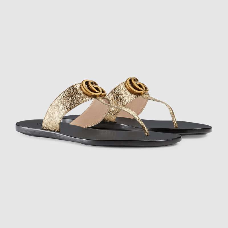 GUCCI LEATHER THONG SANDAL SIZE 41