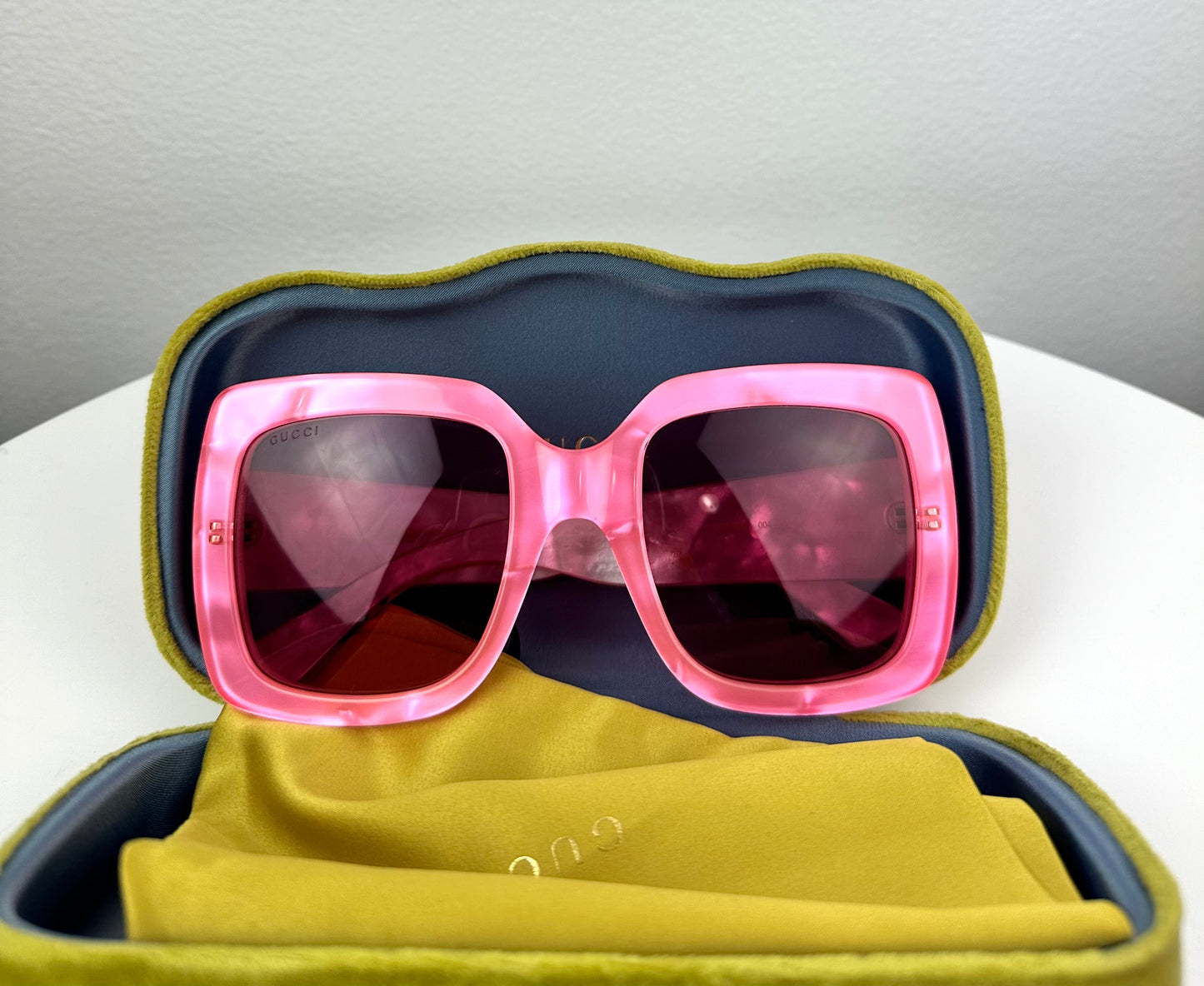 Gucci Square Pink Sunglasses