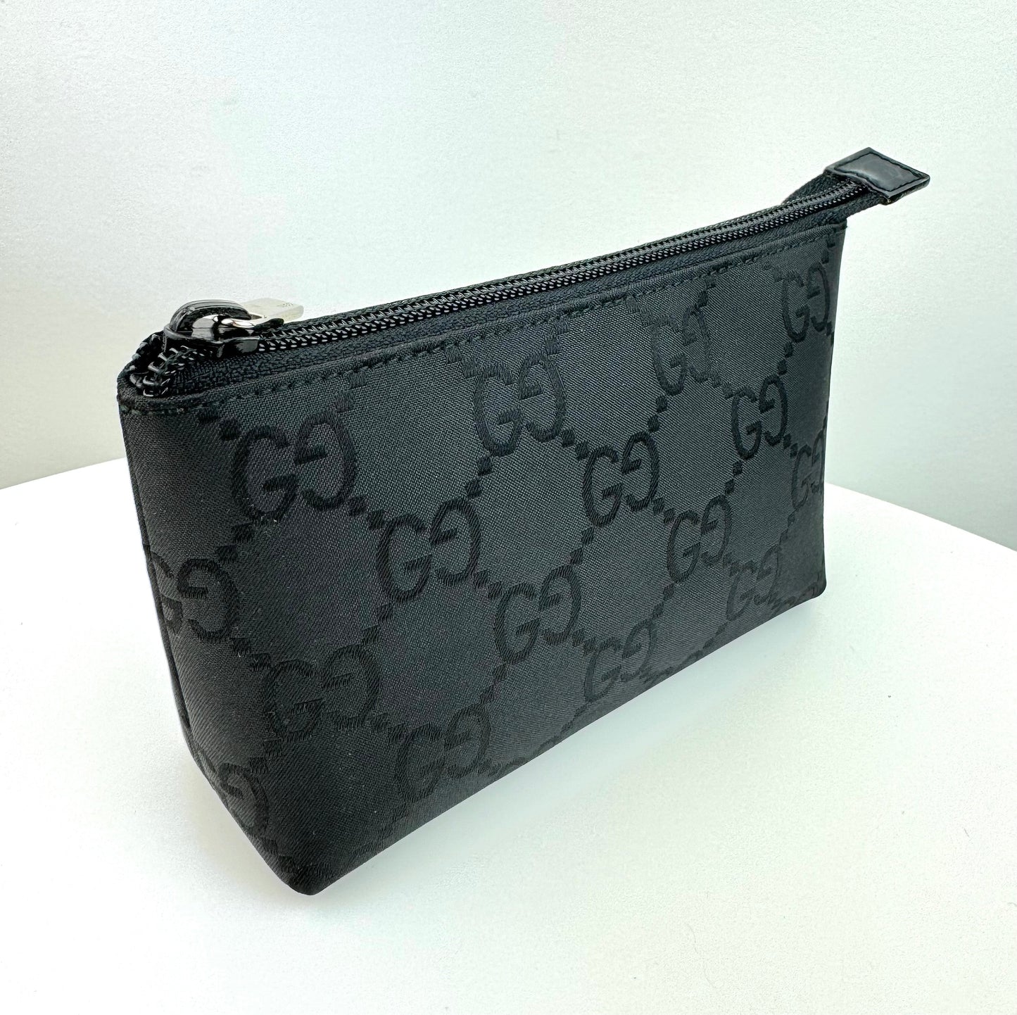 Gucci Nylon Monogram Cosmetic Pouch Black