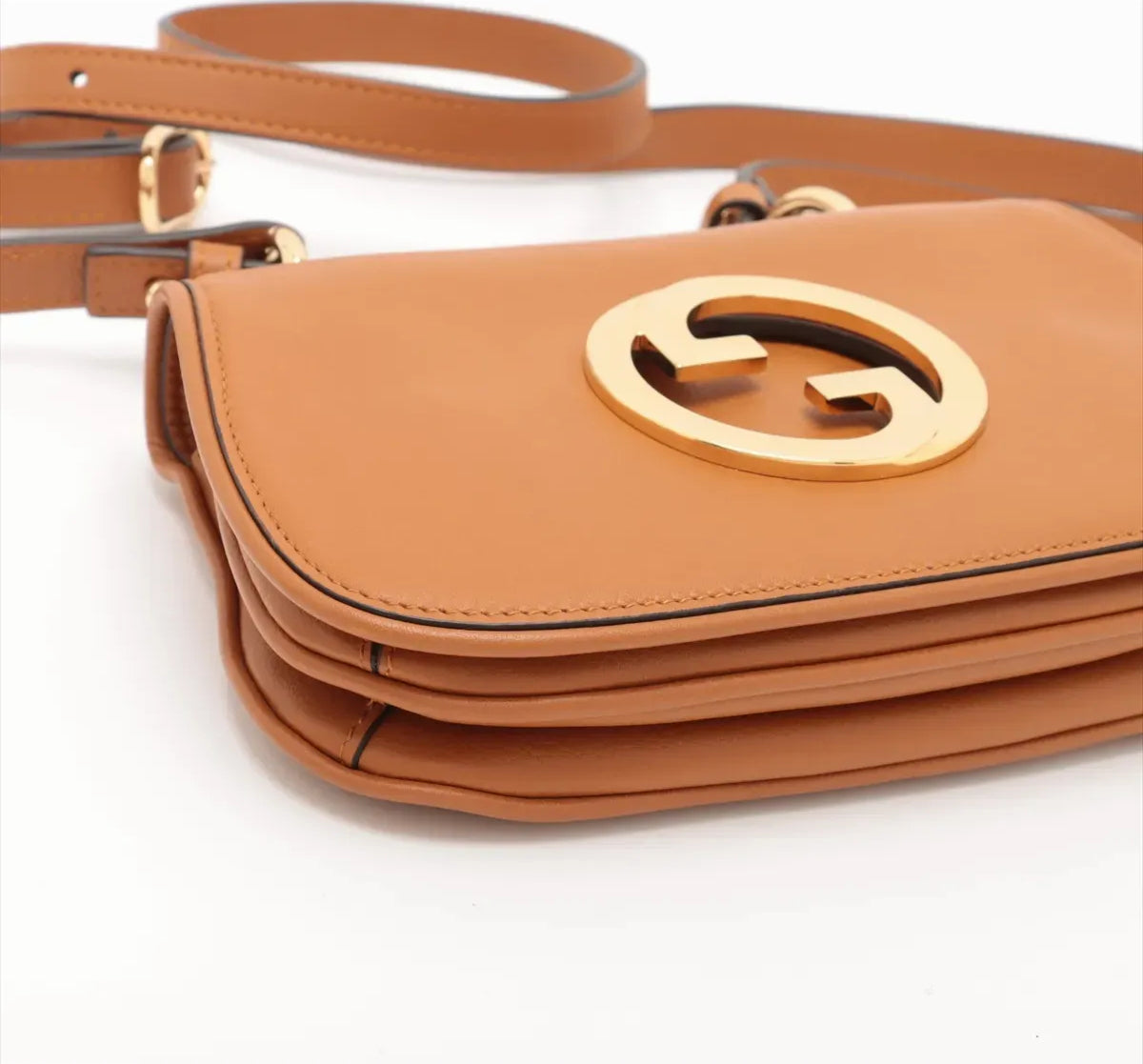 Gucci Mini Blondie Flap Shoulder Bag Calfskin