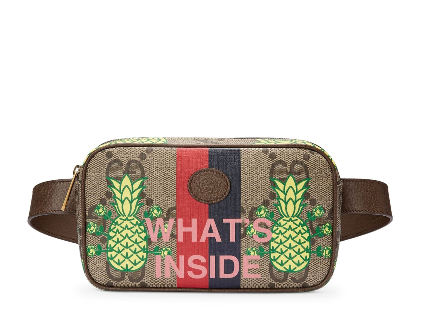Gucci Pineapple Print GG Supreme Belt Bag