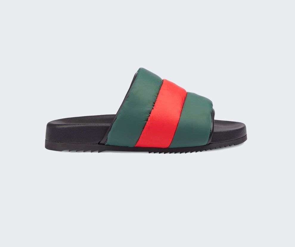 Gucci Padded Web Slide Sandals