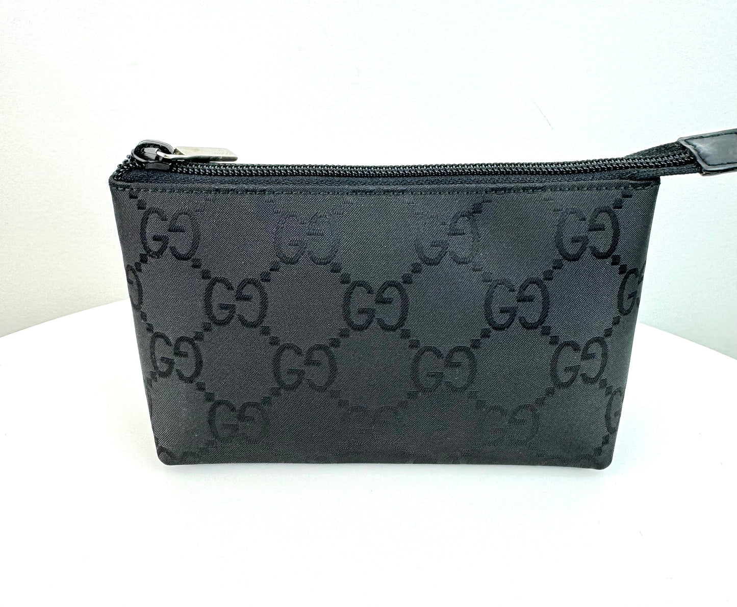 Gucci Nylon Monogram Cosmetic Pouch Black