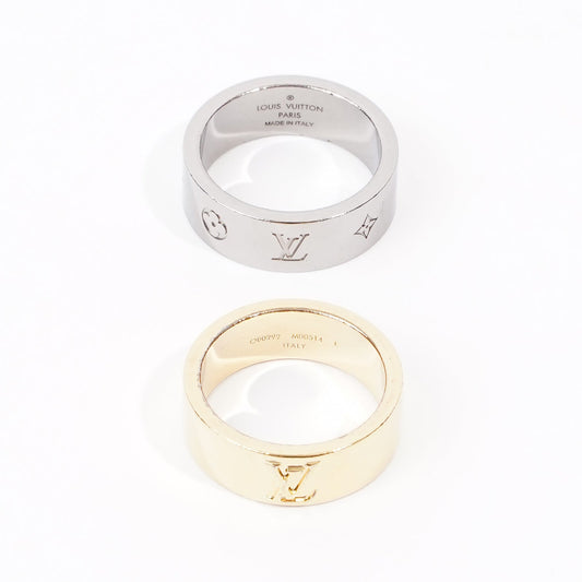 Louis Vuitton Berg LV Instinct Rings Gold / Silver Gold Plated L