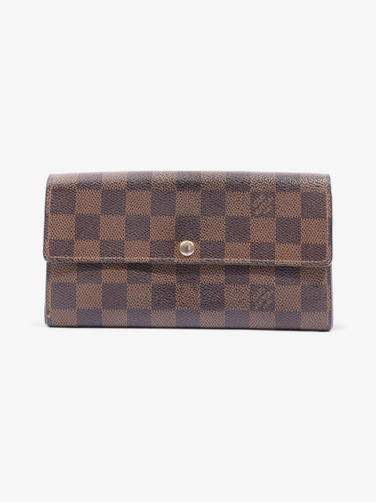 Louis Vuitton Portefeuille Sarah Wallet Damier Ebene Coated Canvas