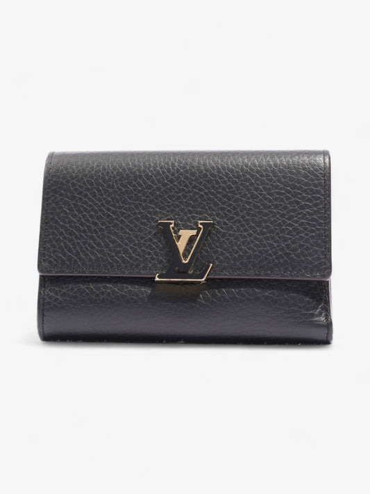 Louis Vuitton Capucine Wallet Black Leather