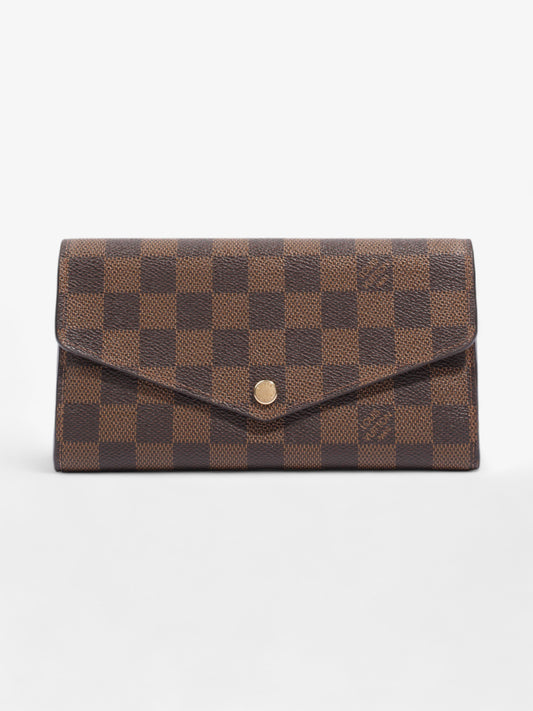 Louis Vuitton Sarah Wallet Damier Ebene Coated Canvas