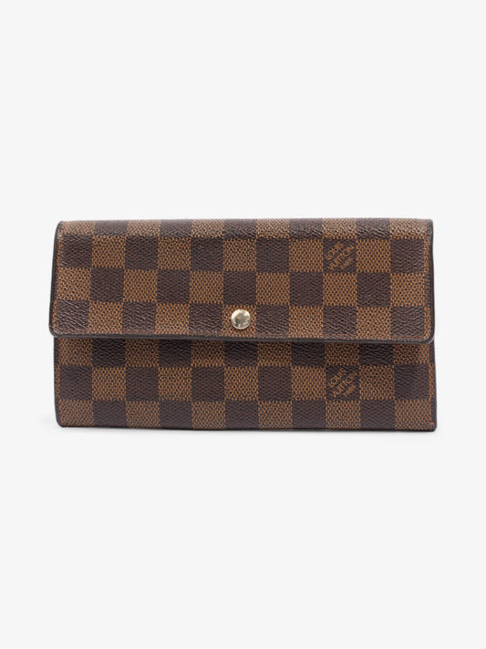 Louis Vuitton Sarah Wallet Damier Ebene Coated Canvas