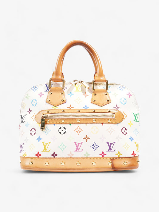 Louis Vuitton Alma  White / Multicolour  Canvas PM