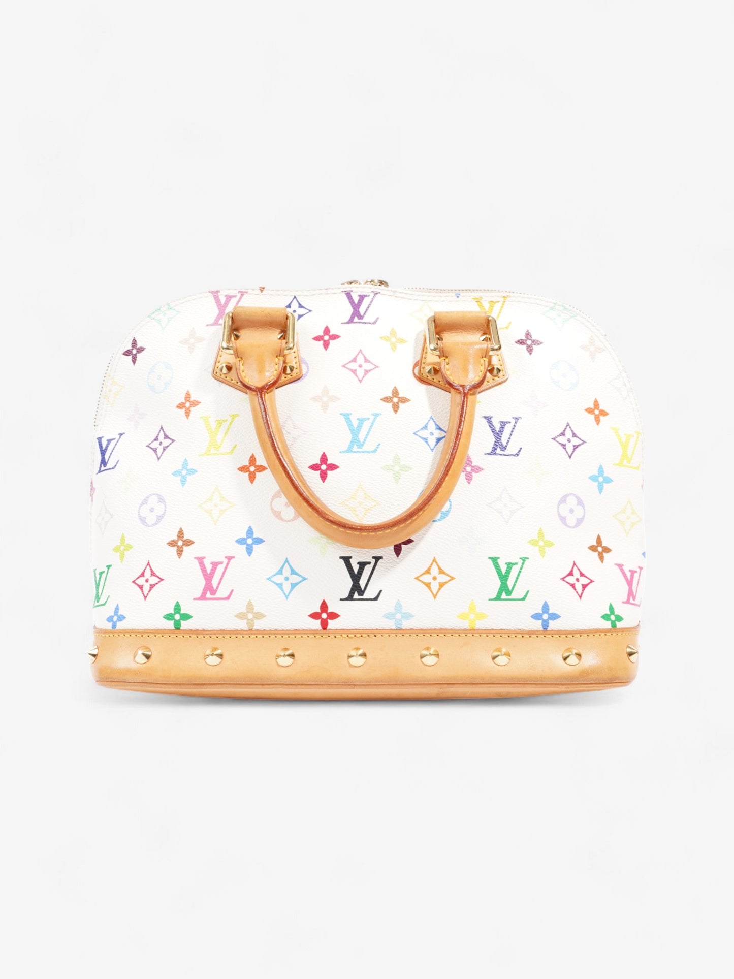 Louis Vuitton Alma  White / Multicolour  Canvas PM