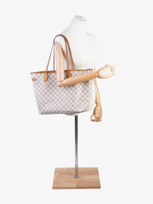 Louis Vuitton Neverfull Damier Azur Coated Canvas MM