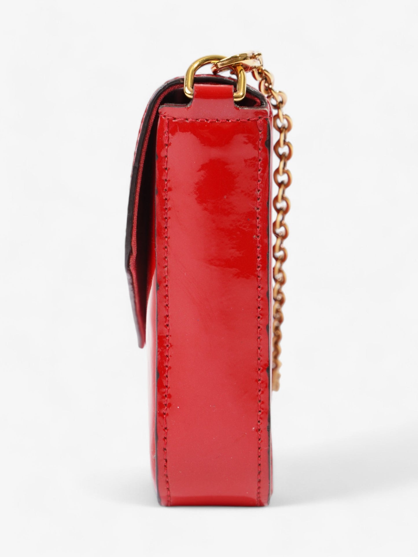 Louis Vuitton Pochette Felicie Red Vernis Leather