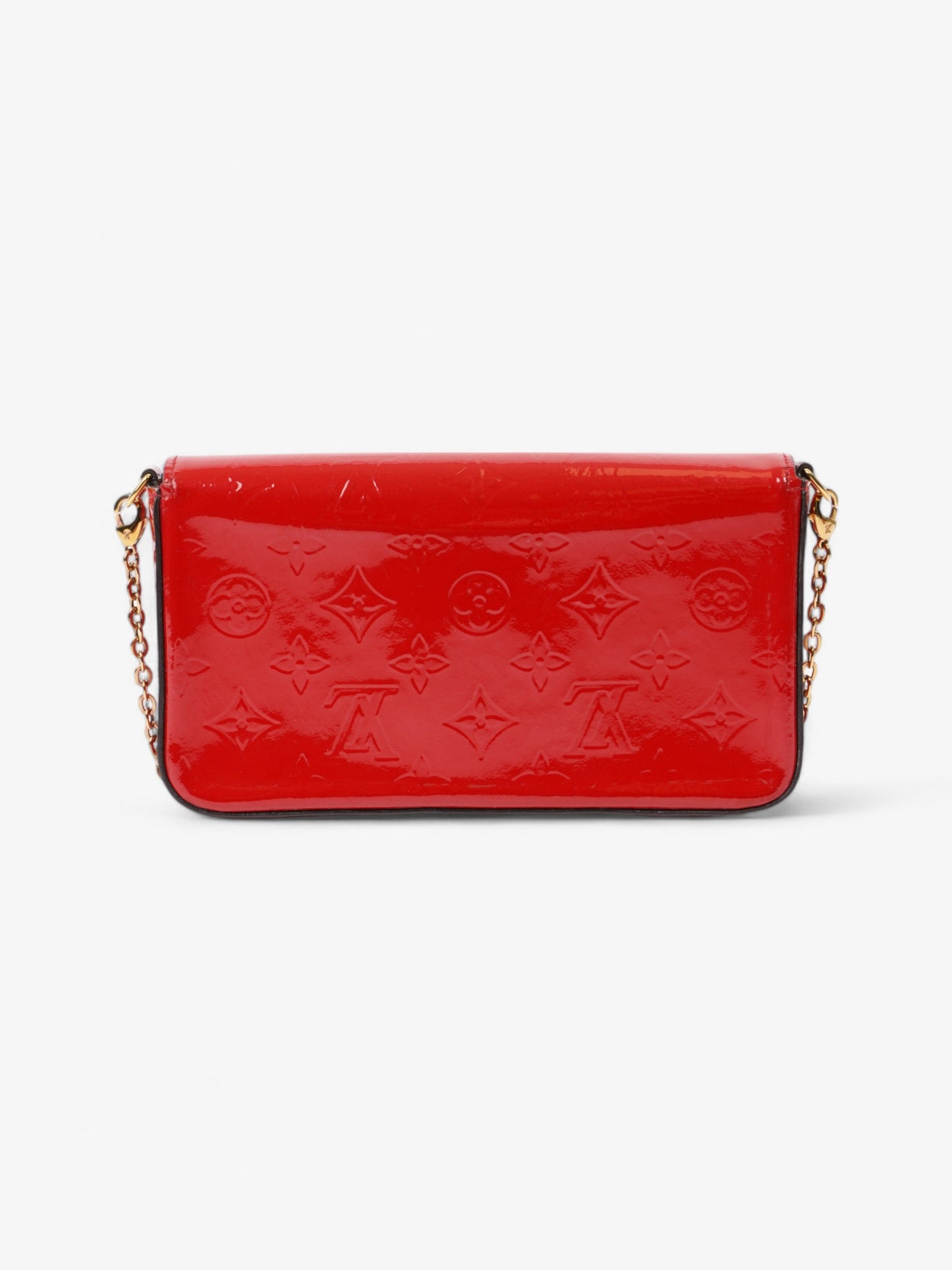 Louis Vuitton Pochette Felicie Red Vernis Leather