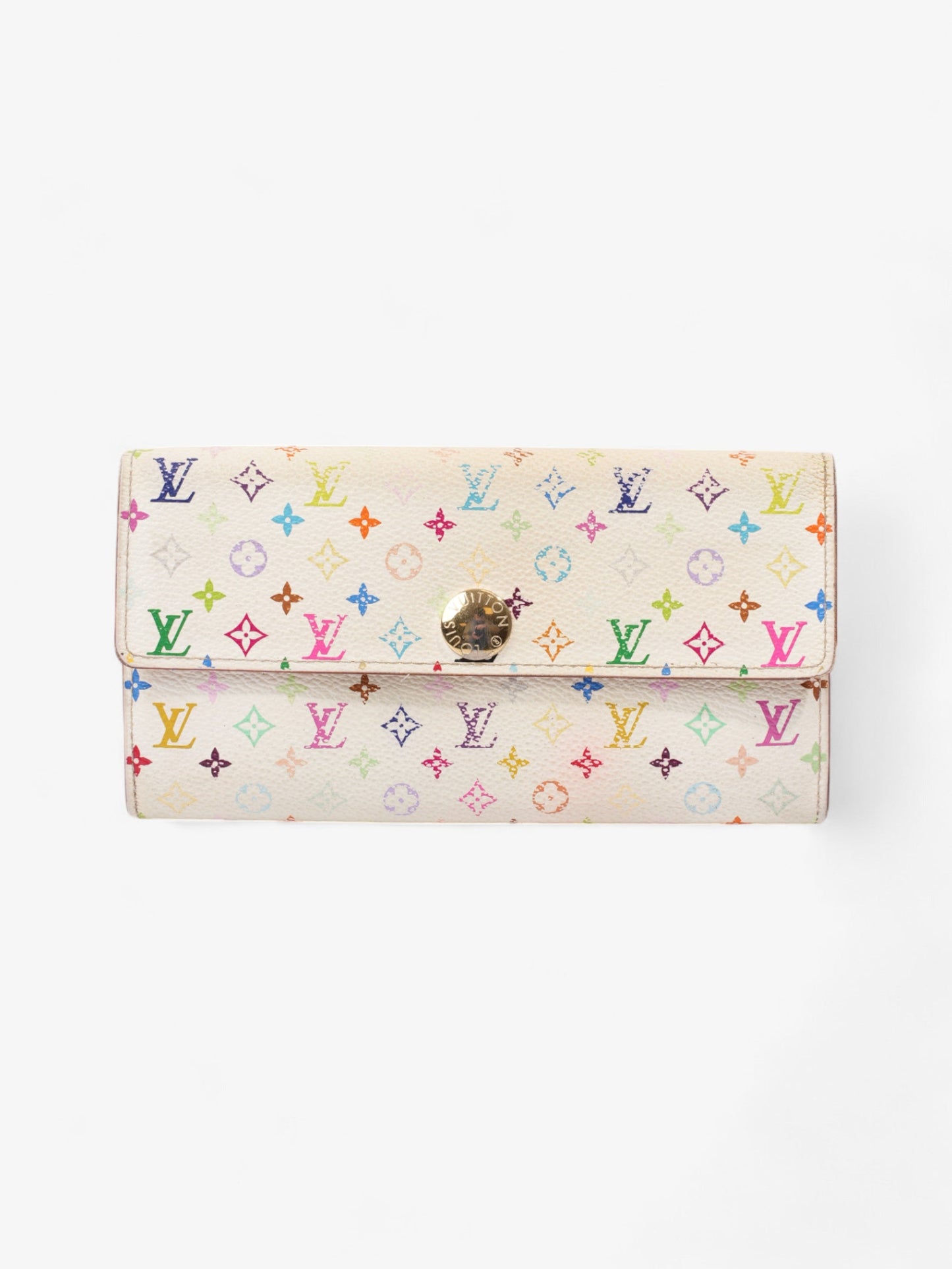 Louis Vuitton Sarah Wallet White / Multicolour Coated Canvas