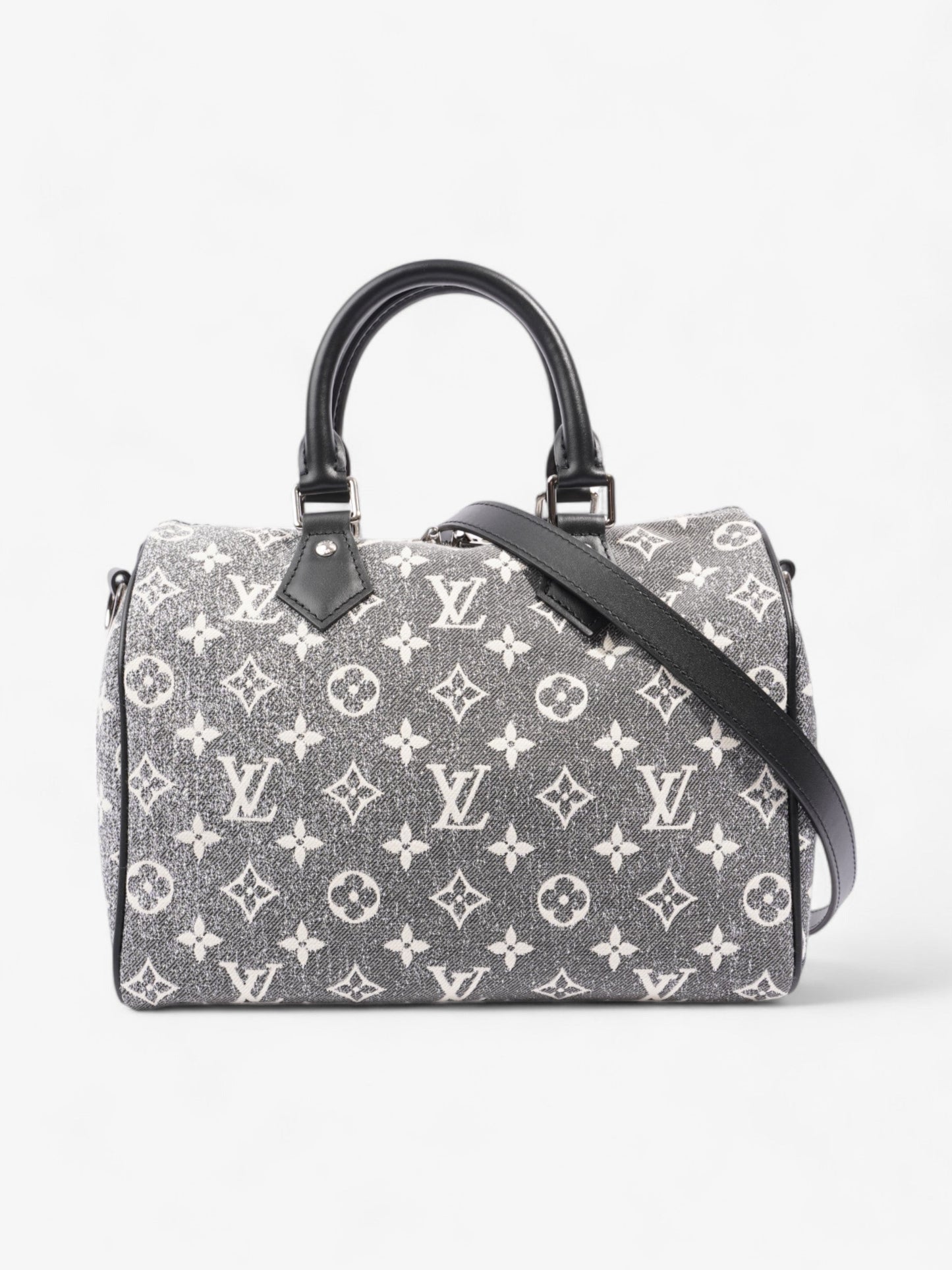 Louis Vuitton Speedy Bandoulière Black Monogram Denim 25