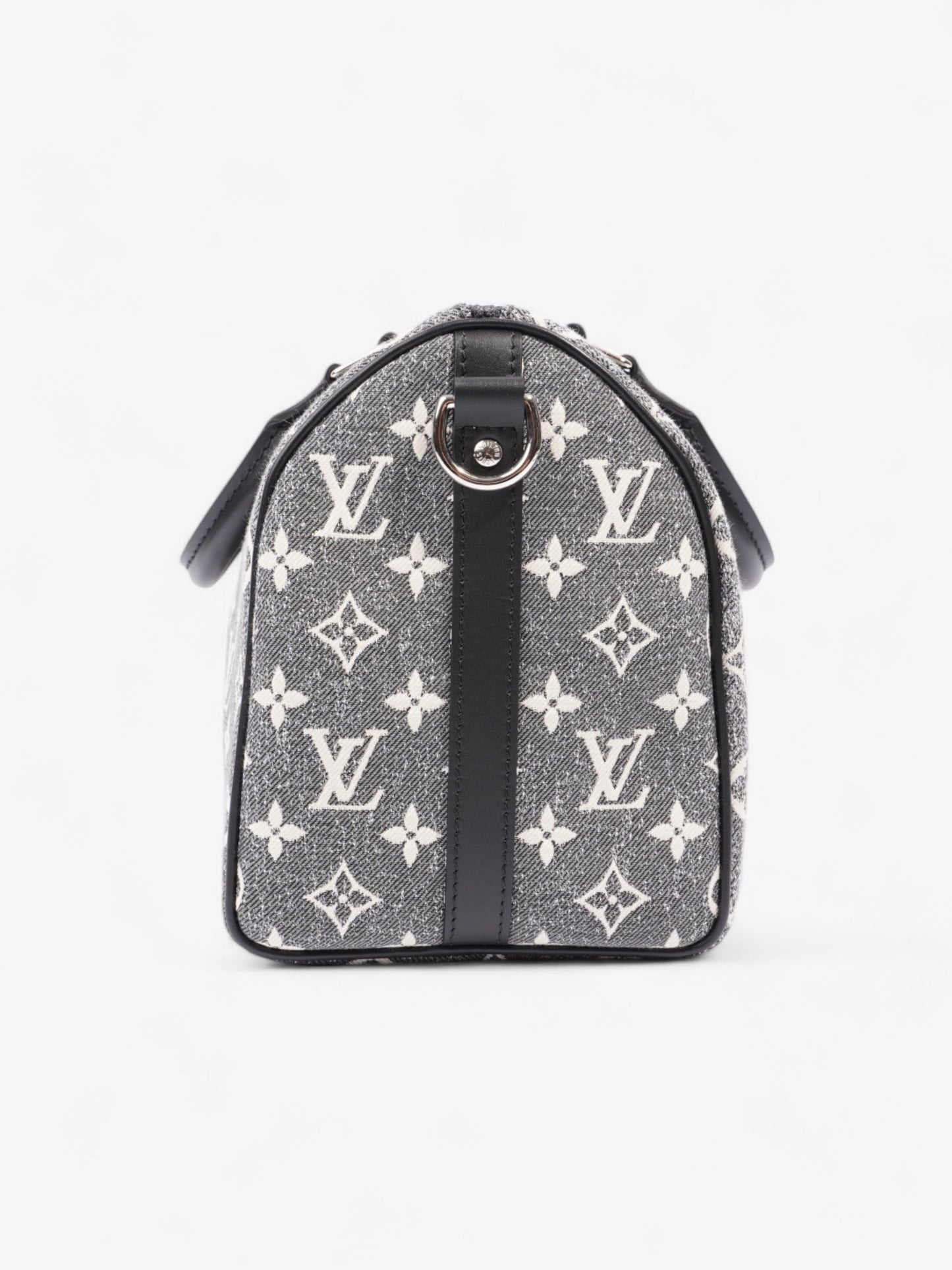 Louis Vuitton Speedy Bandoulière Black Monogram Denim 25