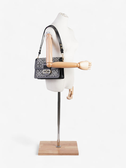 Louis Vuitton Dauphine Black / White Canvas MM