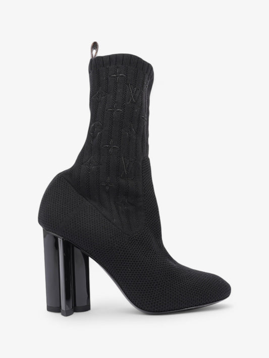 Louis Vuitton Silhouette Ankle Boots 90 Black Cotton EU 38 UK 5