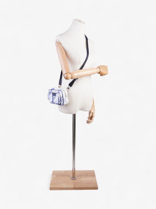 Louis Vuitton Outdoor Pouch White / Blue Coated Canvas
