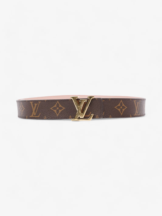 Louis Vuitton LV Initiales Reversible Belt Monogram / Rose Ballerine Coated Canvas 80cm / 32"