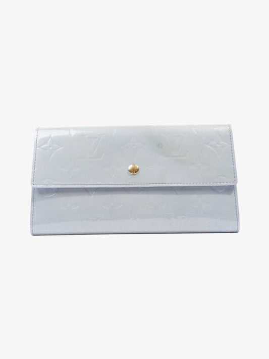 Louis Vuitton Sarah Wallet Monogram Vernis / Pale Blue Vernis Leather