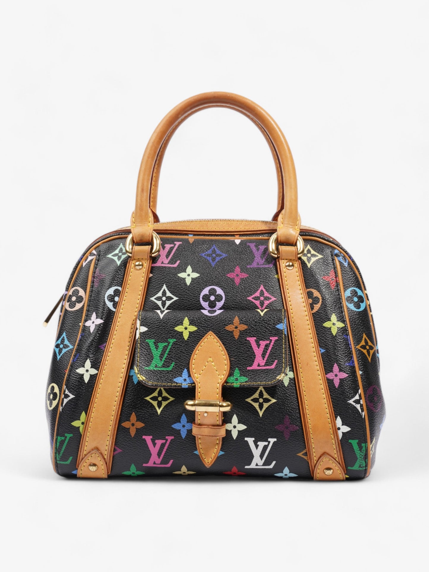 Louis Vuitton x Takashi Murakami Priscilla Black Multicoloured Monogram Coated Canvas