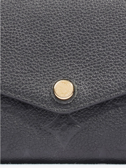 Louis Vuitton Sarah Wallet Black Empreinte Leather