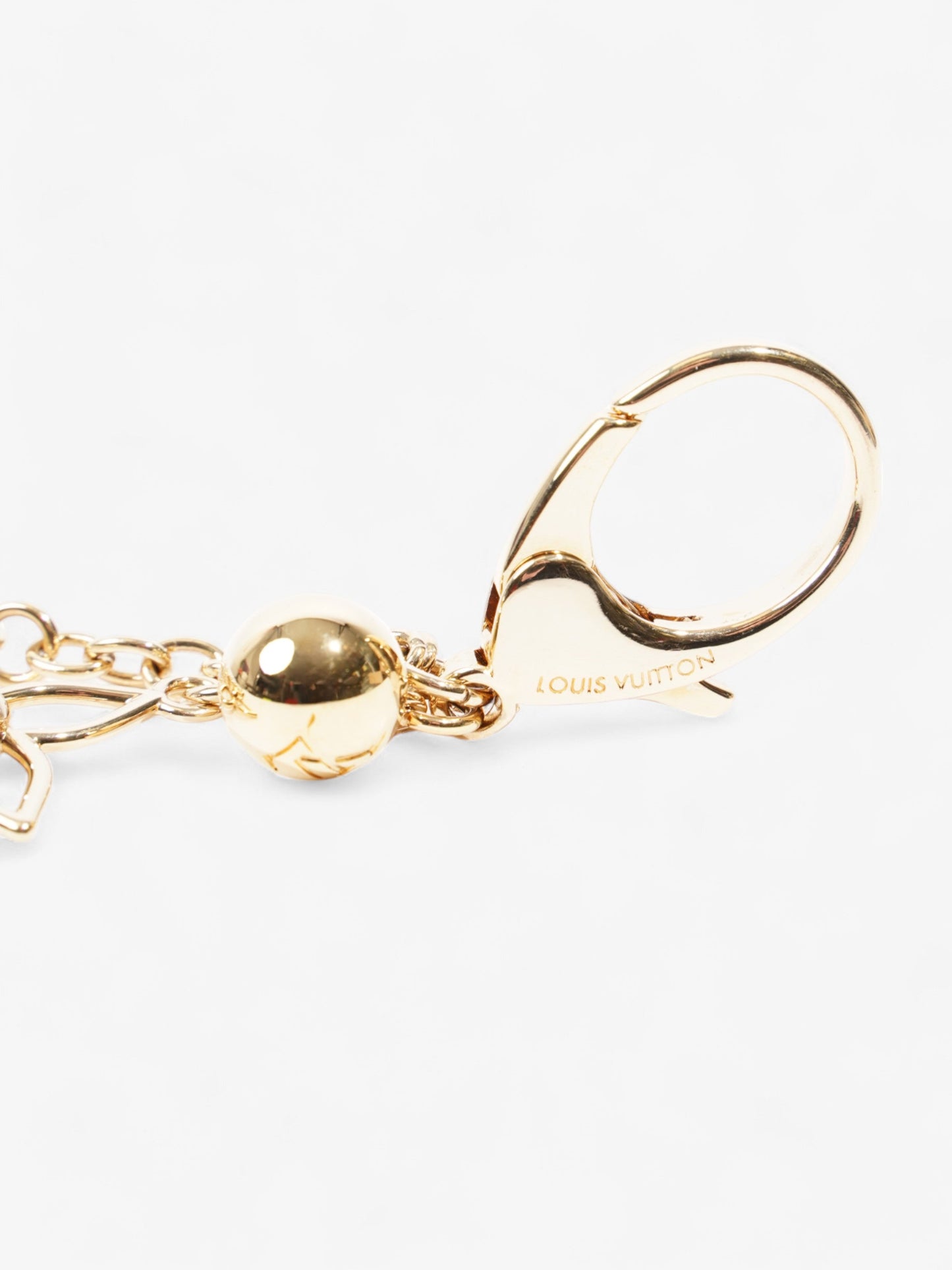 Louis Vuitton Flower Bag Charm Gold Base Metal