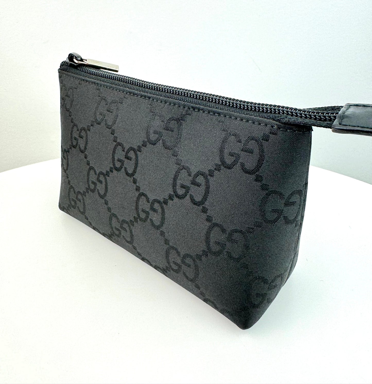 Gucci Nylon Monogram Cosmetic Pouch Black