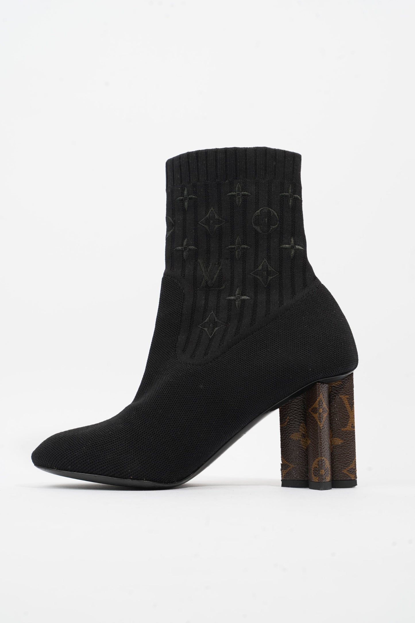 Louis Vuitton Silhouette Ankle Boot Black Fabric EU 37 UK 4
