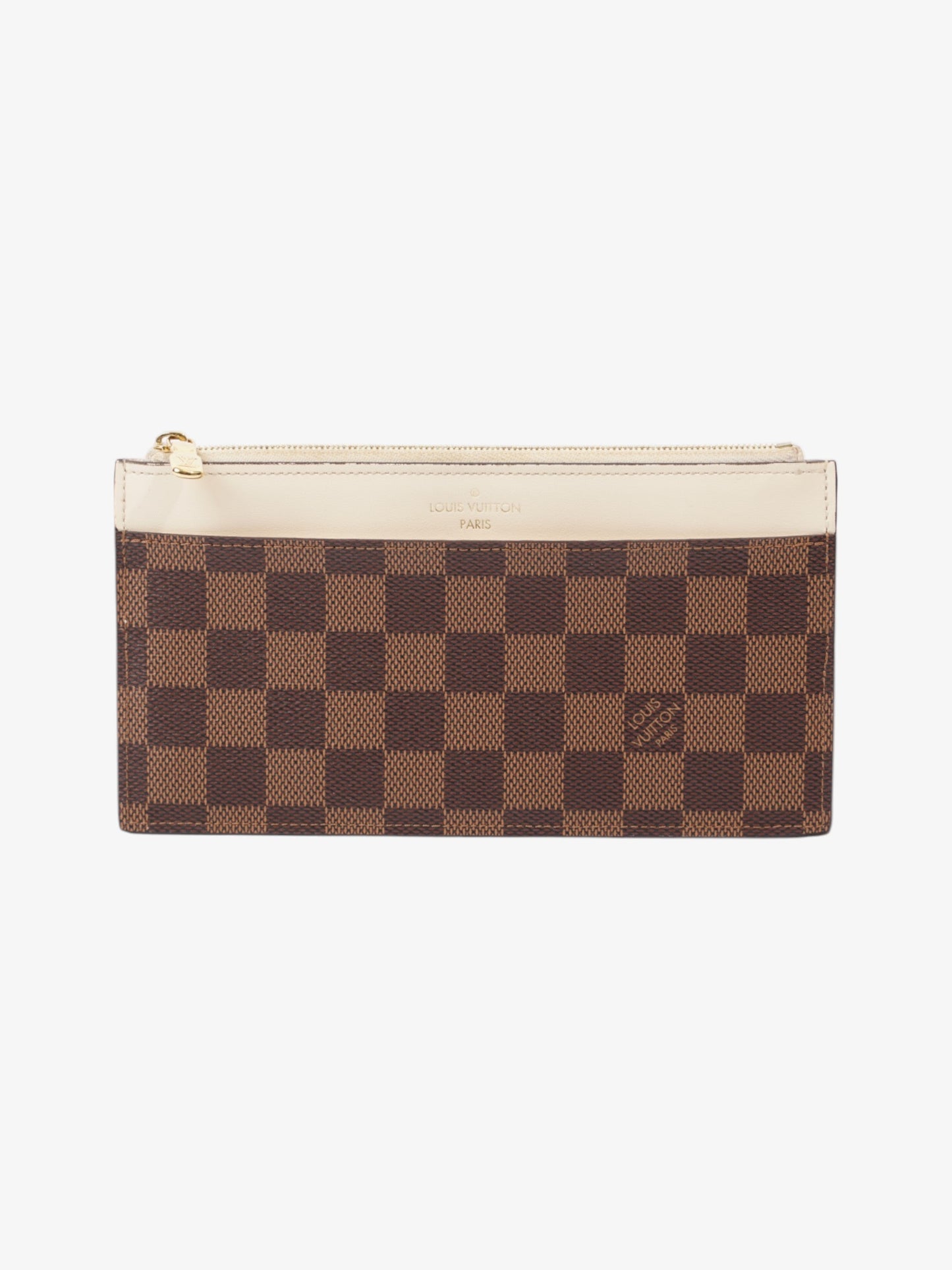 Louis Vuitton Slim Purse Damier Ebene / Cream Canvas
