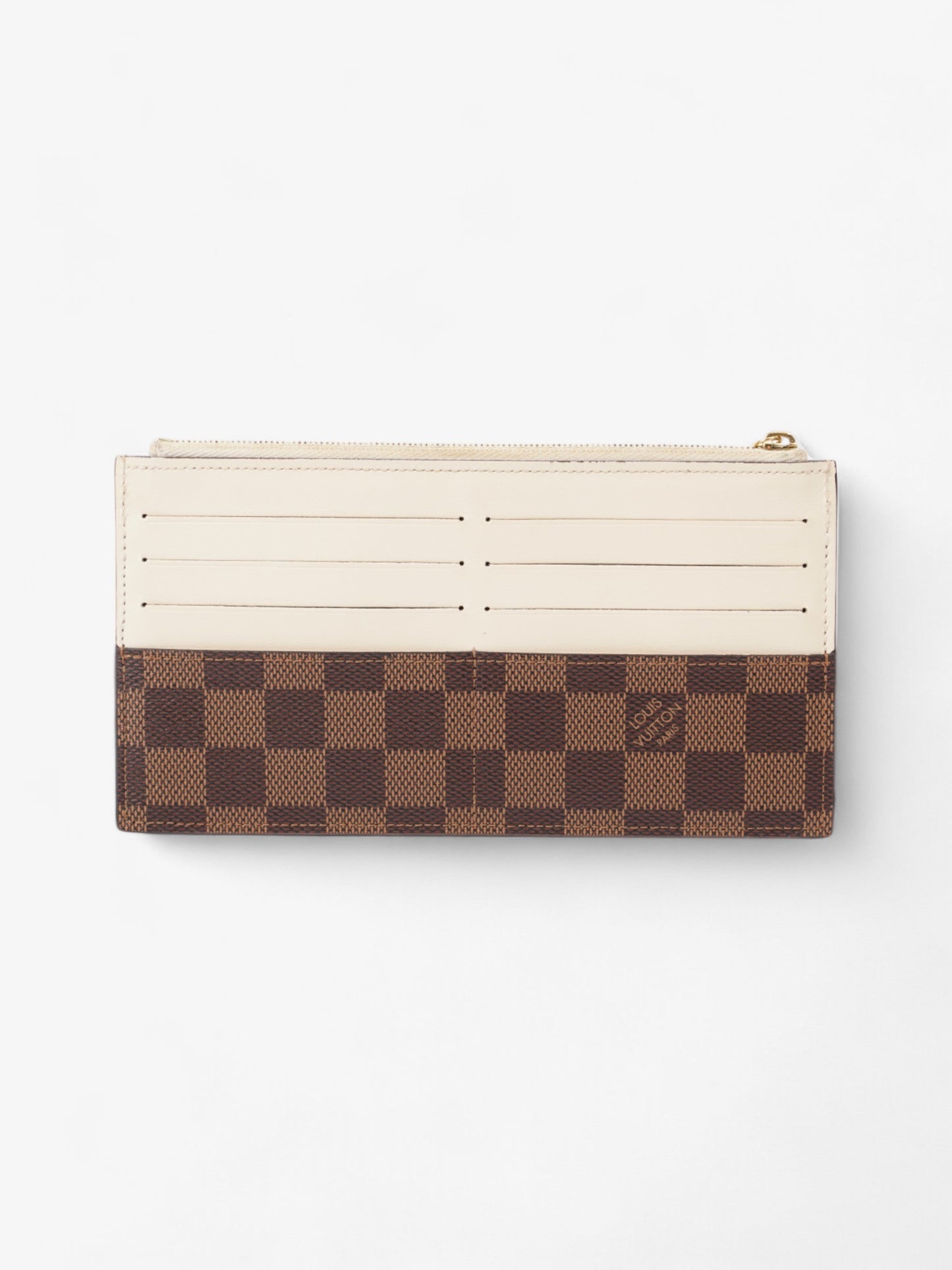 Louis Vuitton Slim Purse Damier Ebene / Cream Canvas
